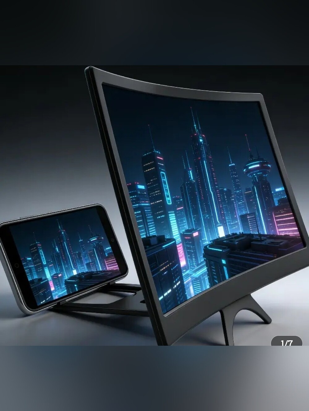 5"X7",Portable Black , 3D Phone Screen Amplifier.